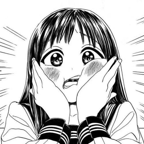 吃瓜少女头像漫画黑白,漫画中的静谧魅力